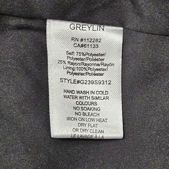 GREYLIN Tania jacquard mini skirt colorful floral design & side slit Medium - Picture 9 of 12